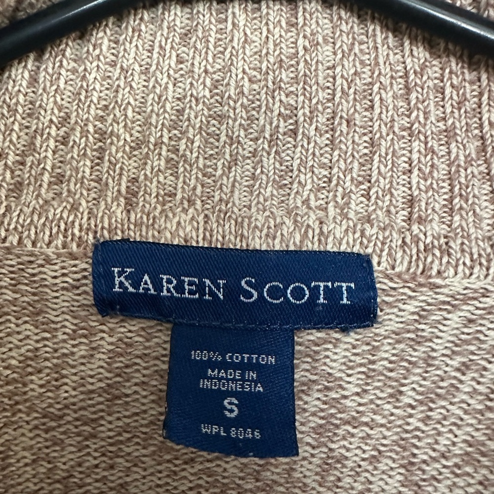 Karen Scott Women's Tan Button-Up Cardigan - Picture 6 of 10